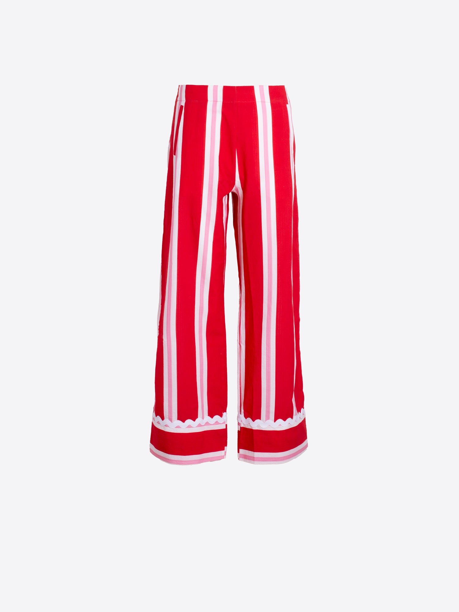 PANTALÓN RECTO RAYAS ROJAS