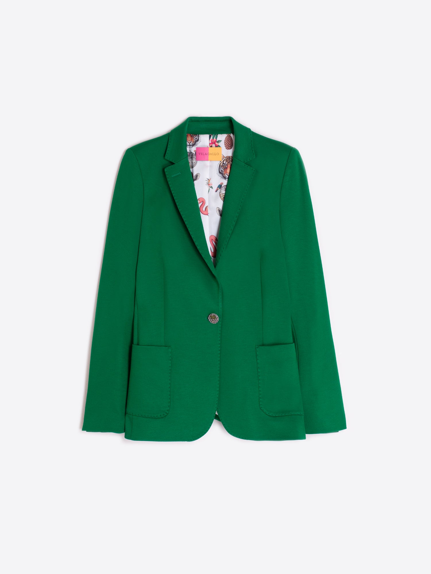 CHAQUETA VERDE FORRO ILUSTRADO