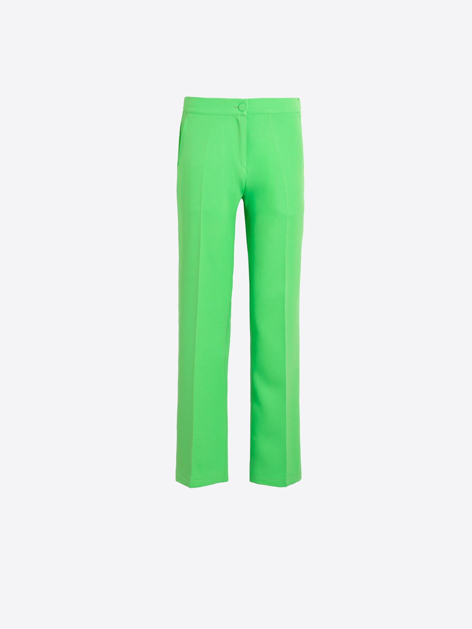 PANTALÓN RECTO VERDE LISO