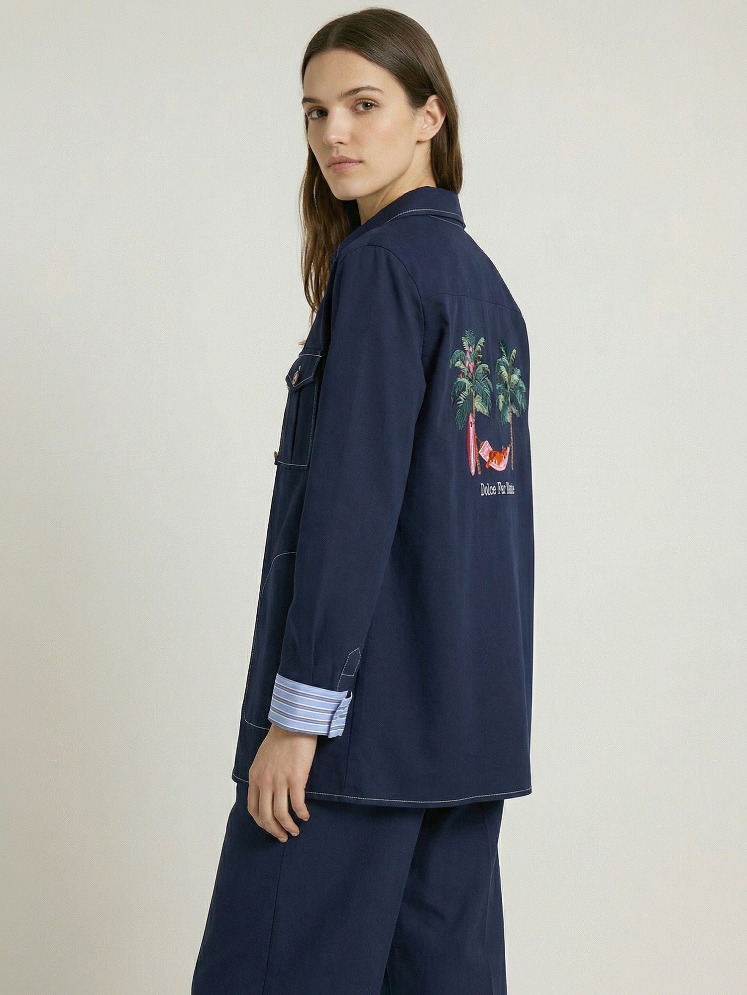 CHAQUETA AZUL MARINO BOTONES DE COLORES