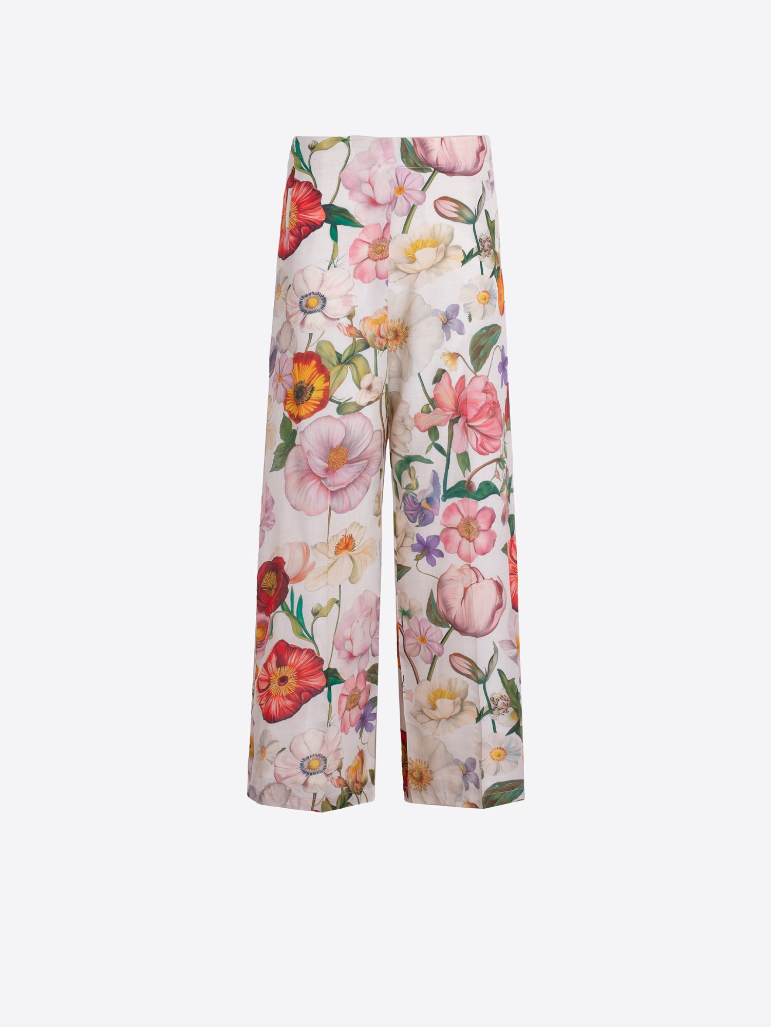 PANTALÓN FLORAL ANCHO DE LINO