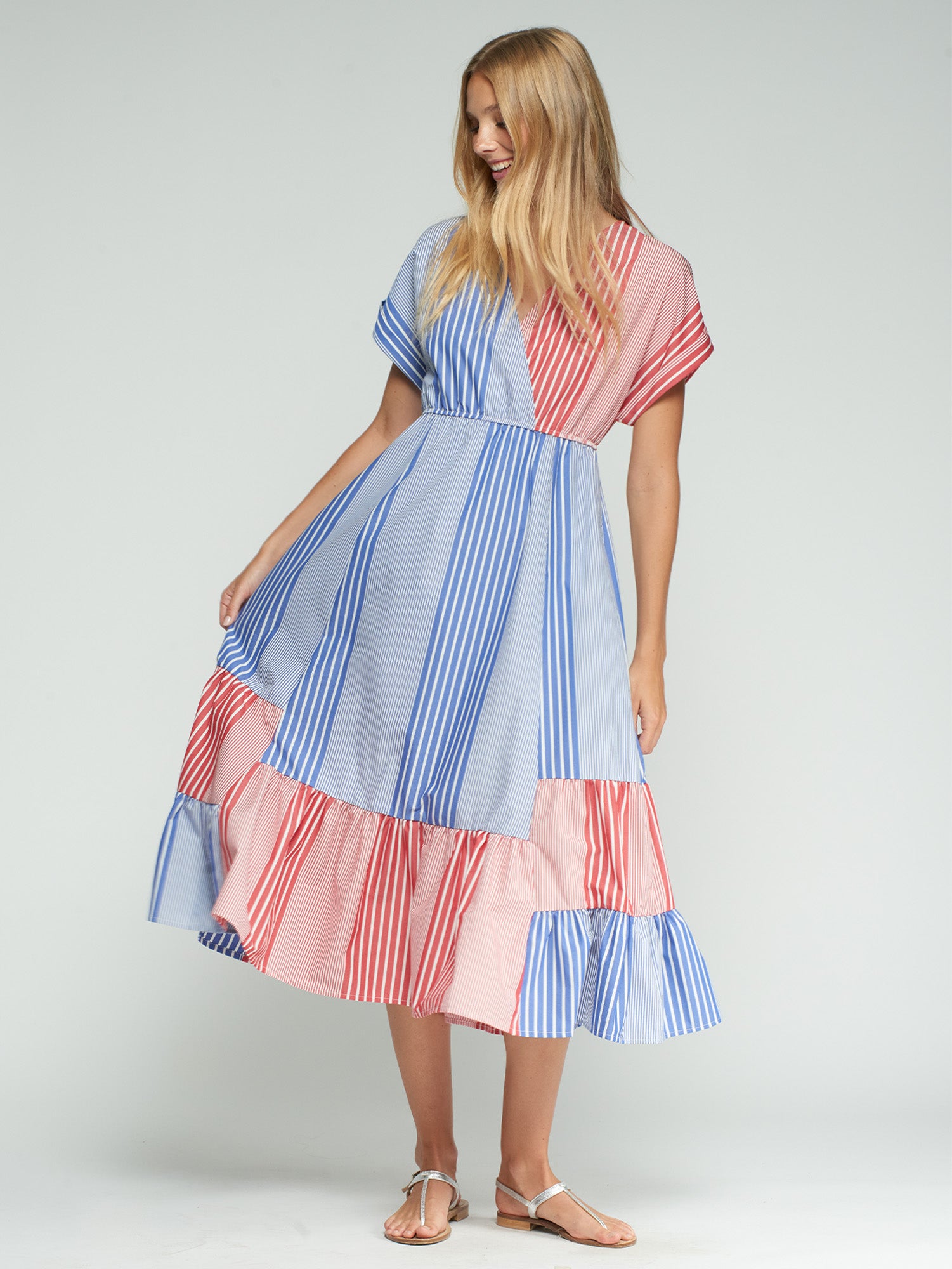 VESTIDO RAYAS BICOLOR