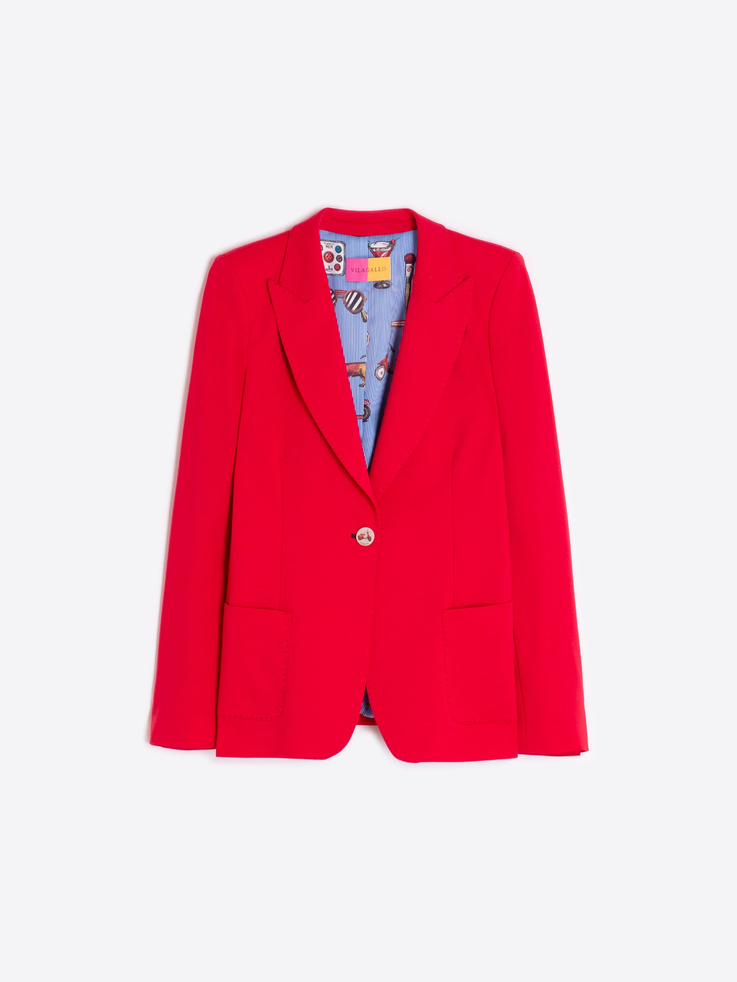 CHAQUETA ROJA FORRO ILUSTRADO