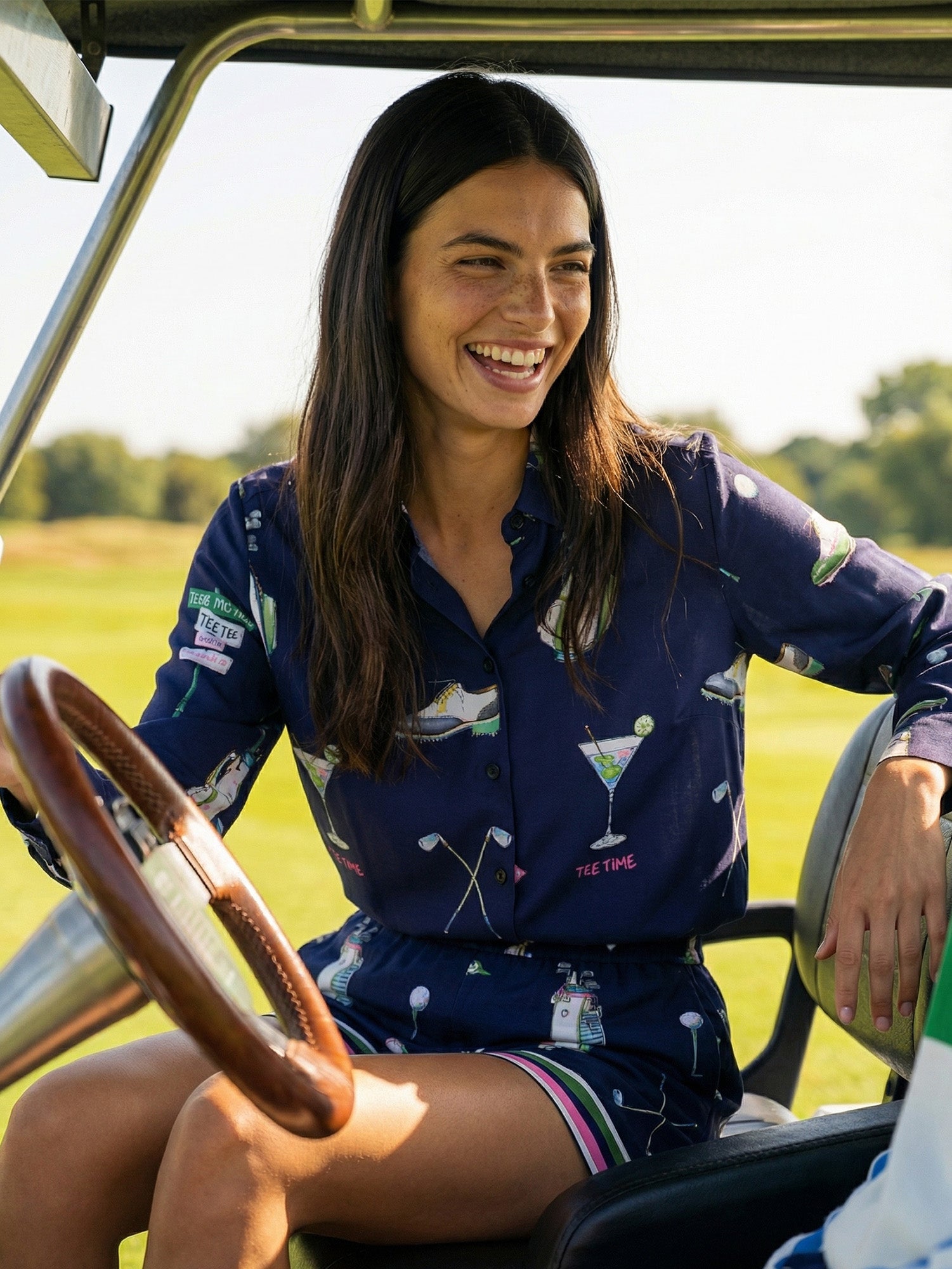 CAMISA ESTAMPADO GOLF MARINO