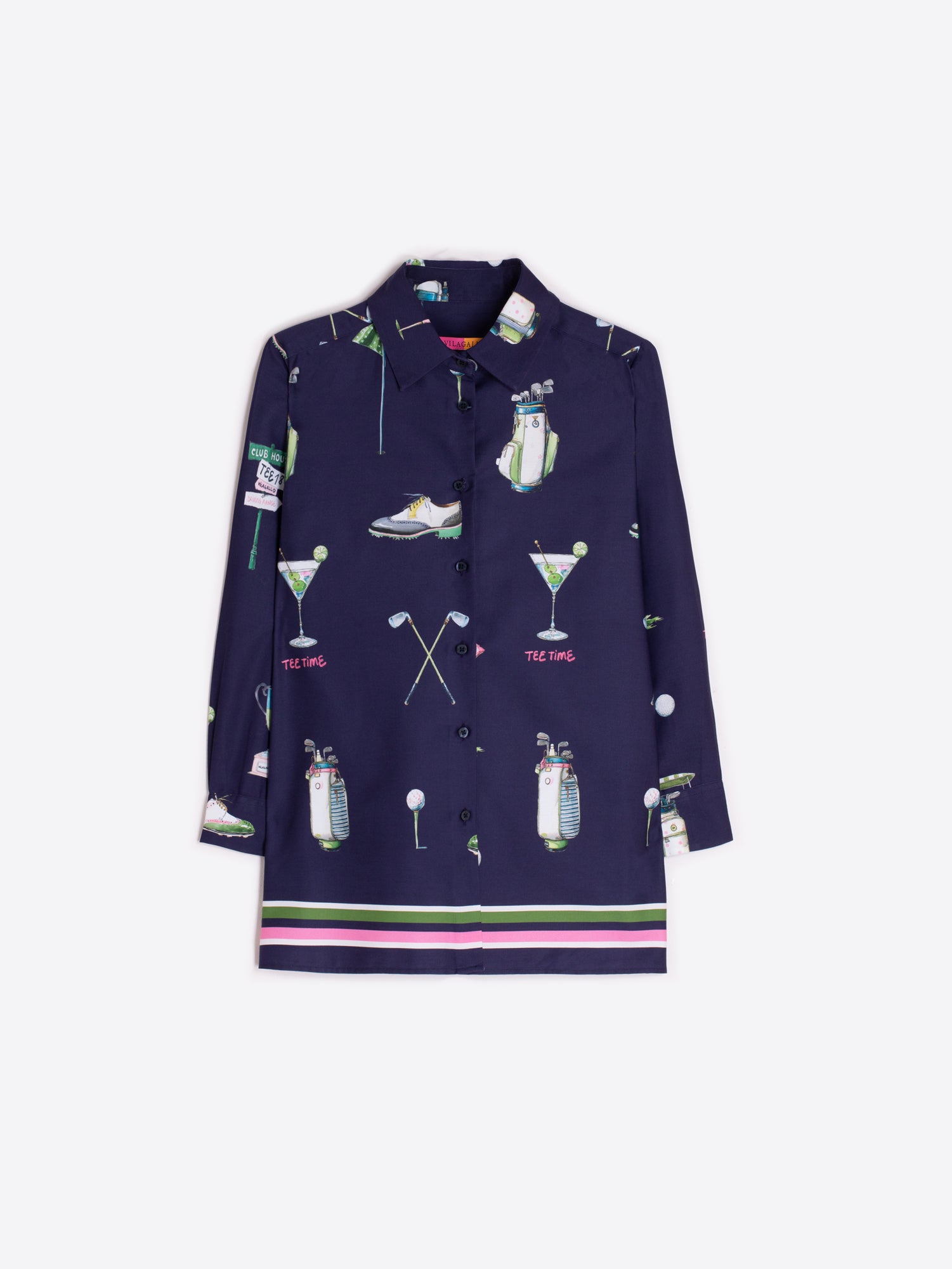 CAMISA ESTAMPADO GOLF MARINO