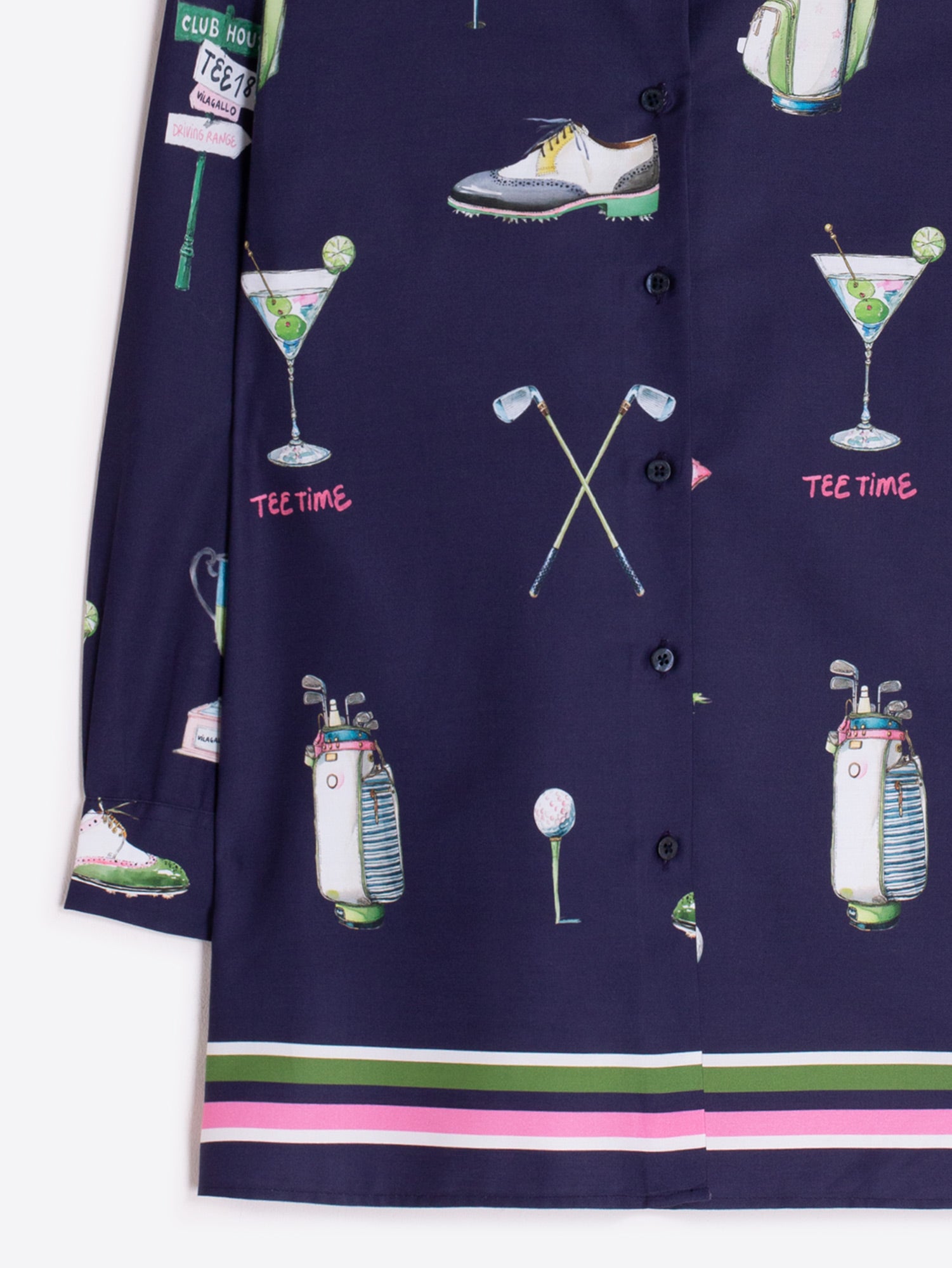 CAMISA ESTAMPADO GOLF MARINO