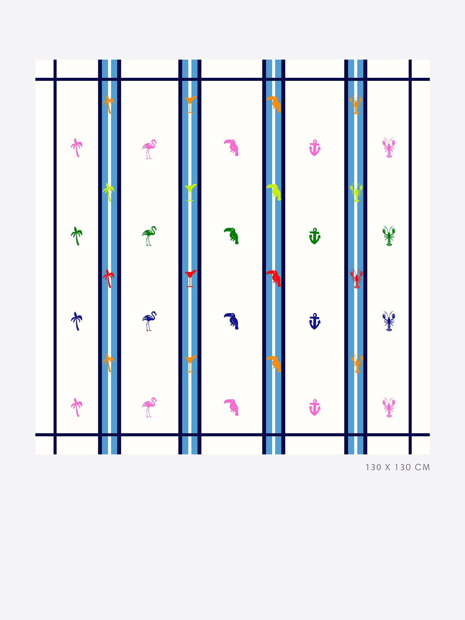 PAÑUELO MARINERO ANIMALES Y CÓCTELES
