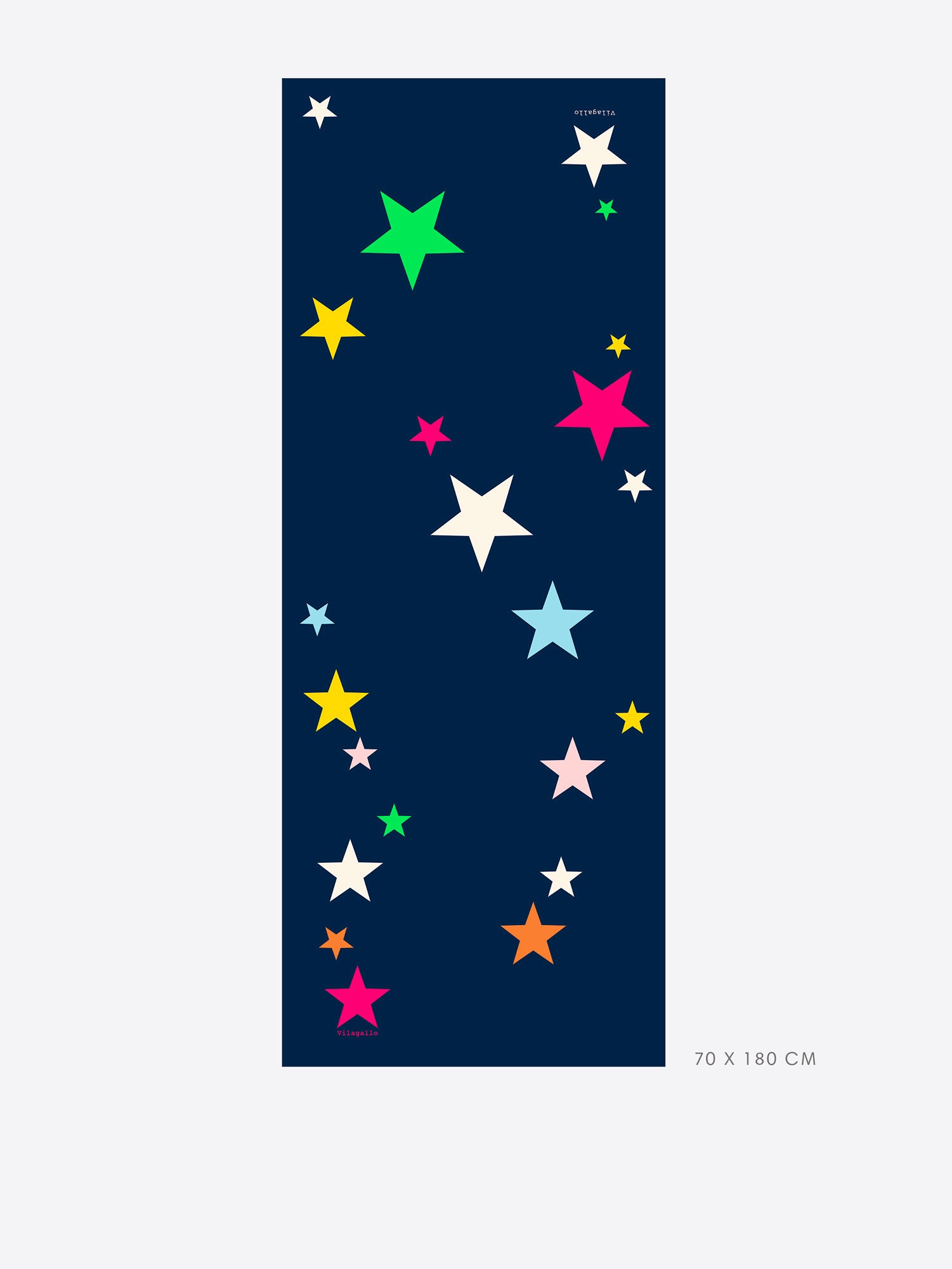 PAÑUELO ESTRELLAS MULTICOLOR FONDO MARINO