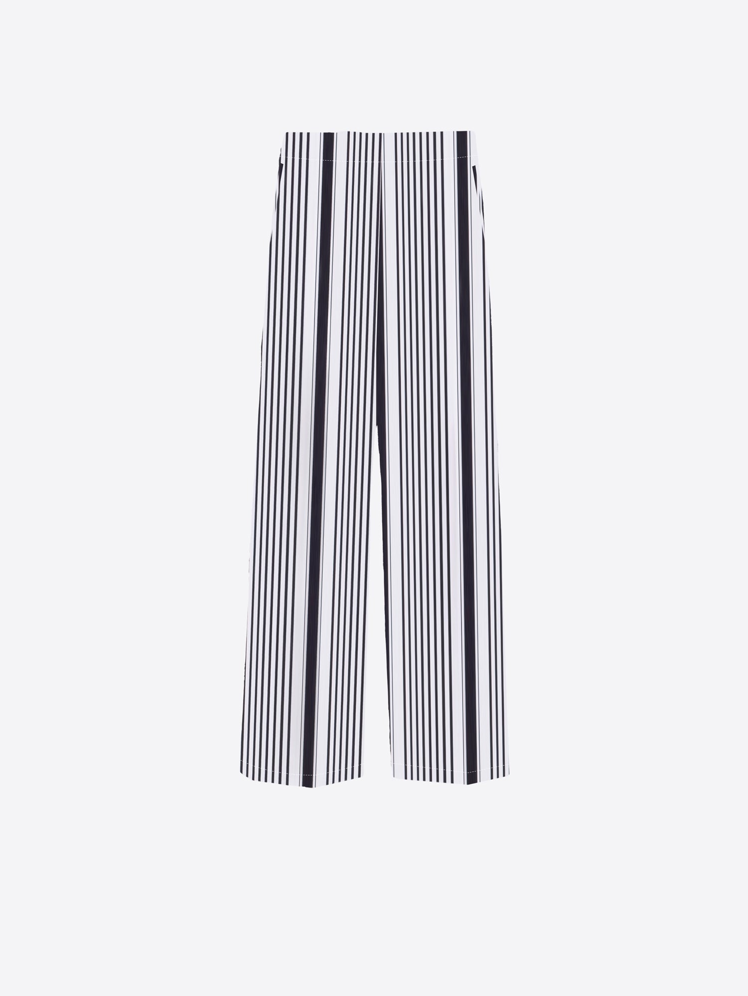 PANTALÓN PALAZZO DE RAYAS PARCHE BORDADO