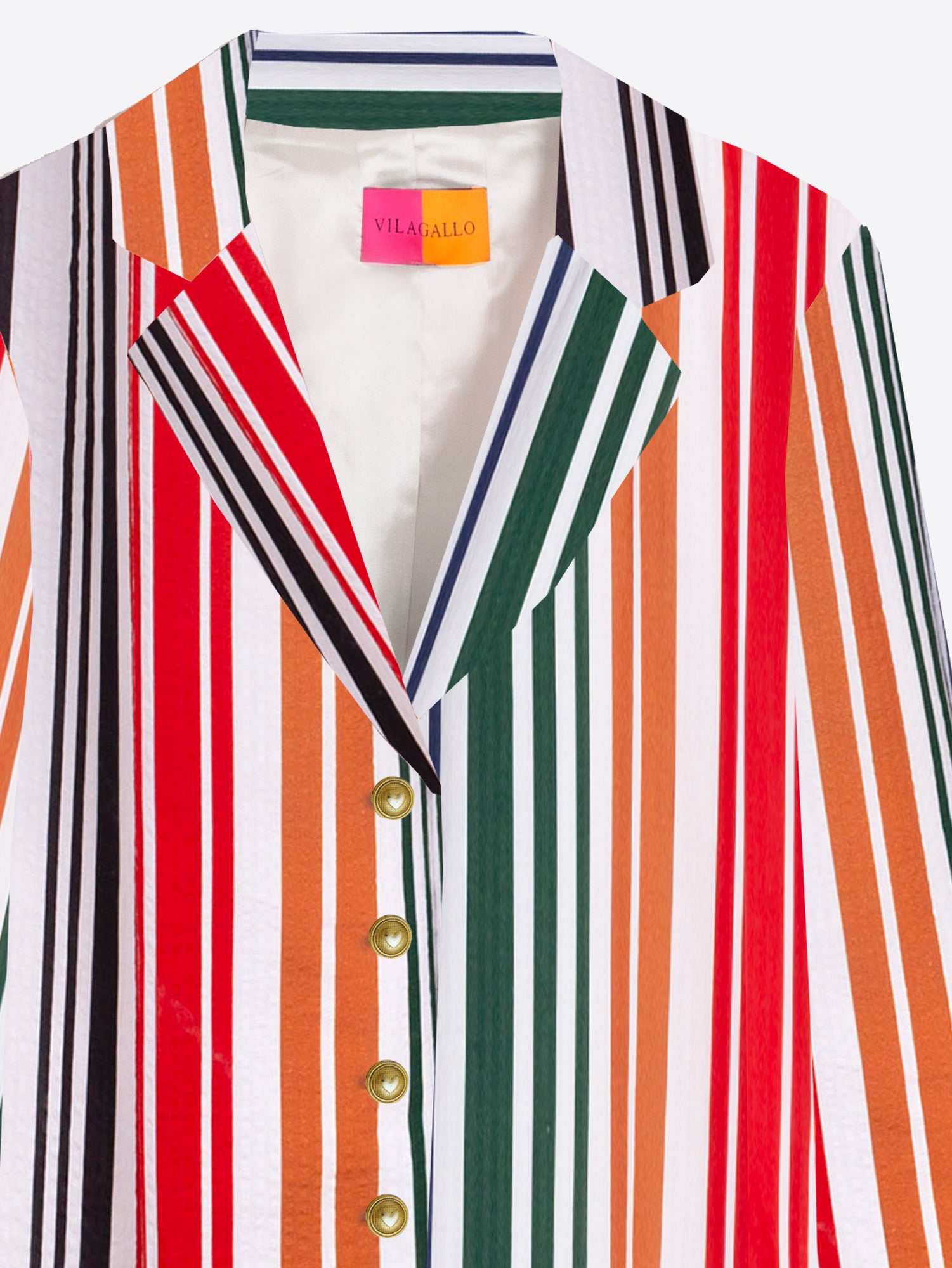 CHAQUETA CORTA RAYAS MULTICOLOR