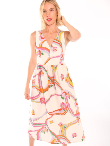 DRESS DOMINIQUE BRISBANE ECRU
