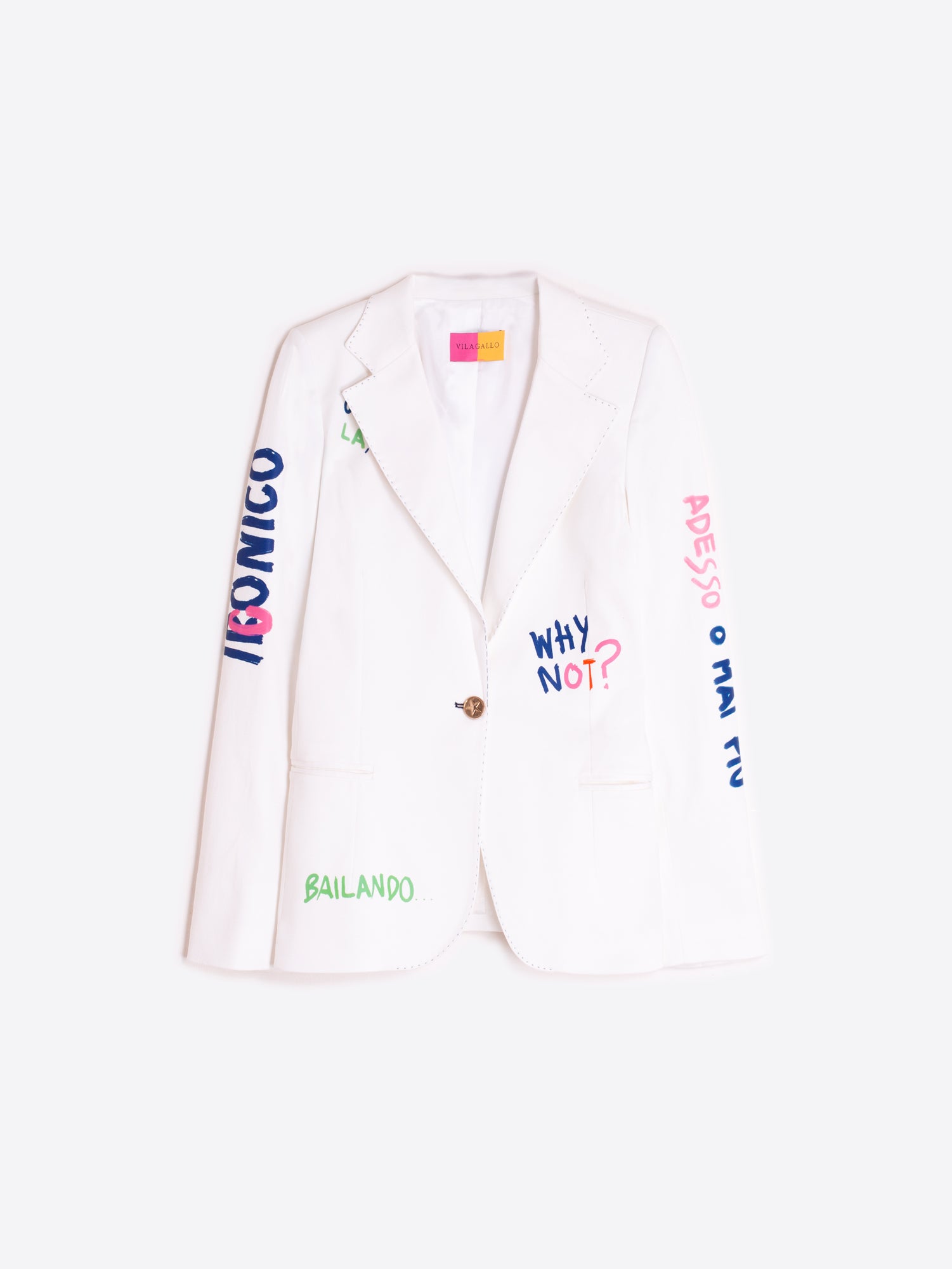 CHAQUETA BLANCA  CAUTION