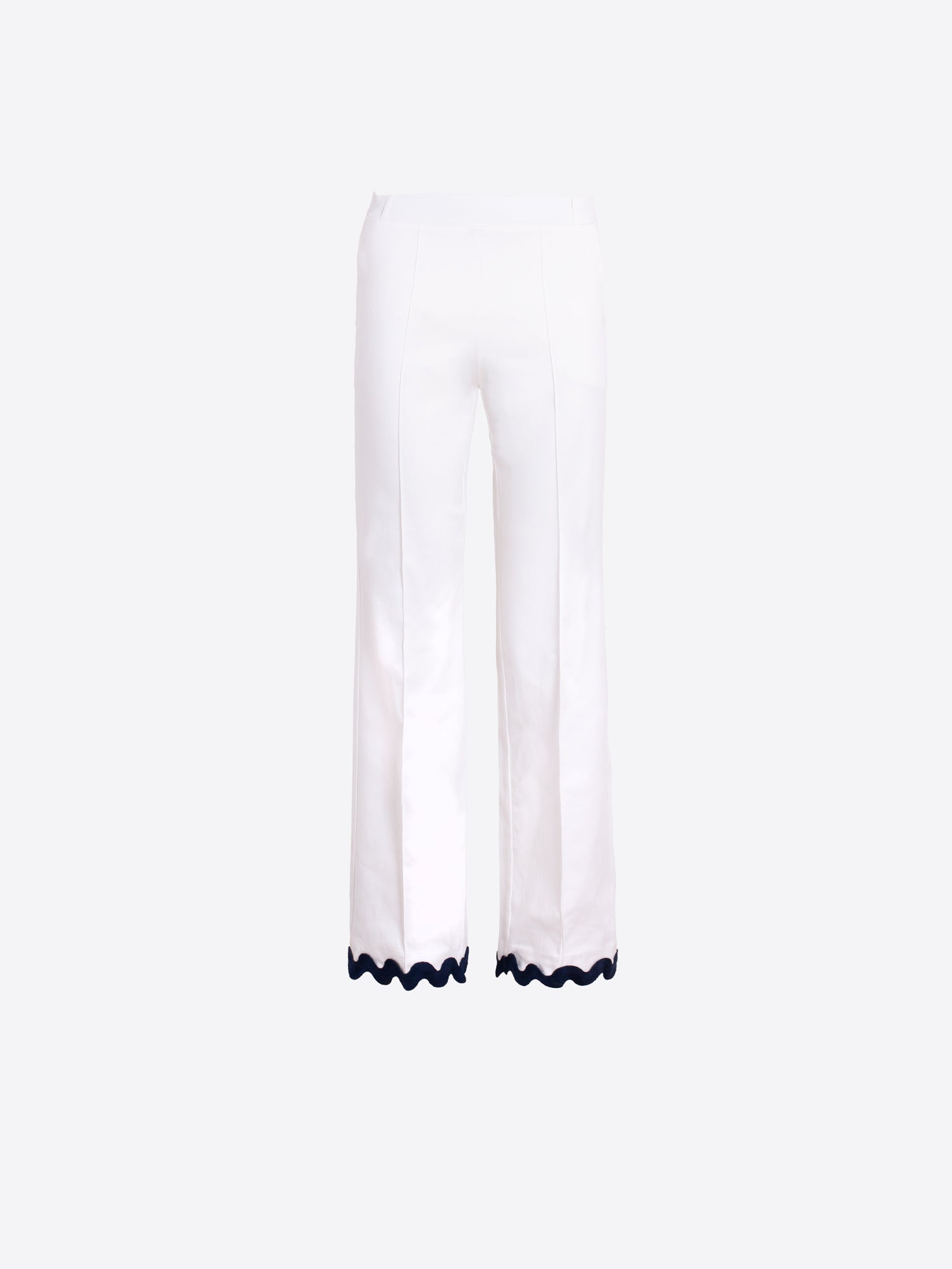 PANTALÓN BLANCO BAJO ONDULADO