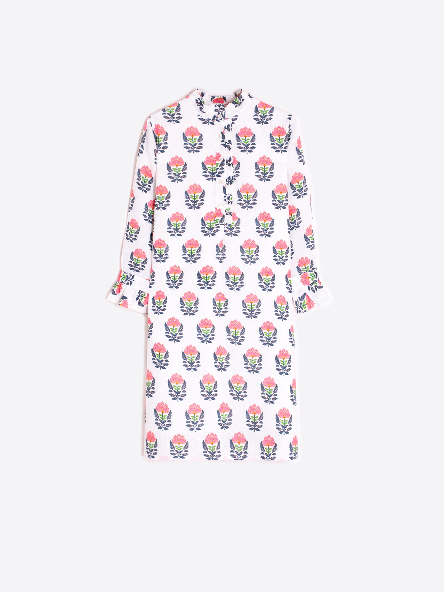 VESTIDO ESTAMPADO FLORAL ROSA