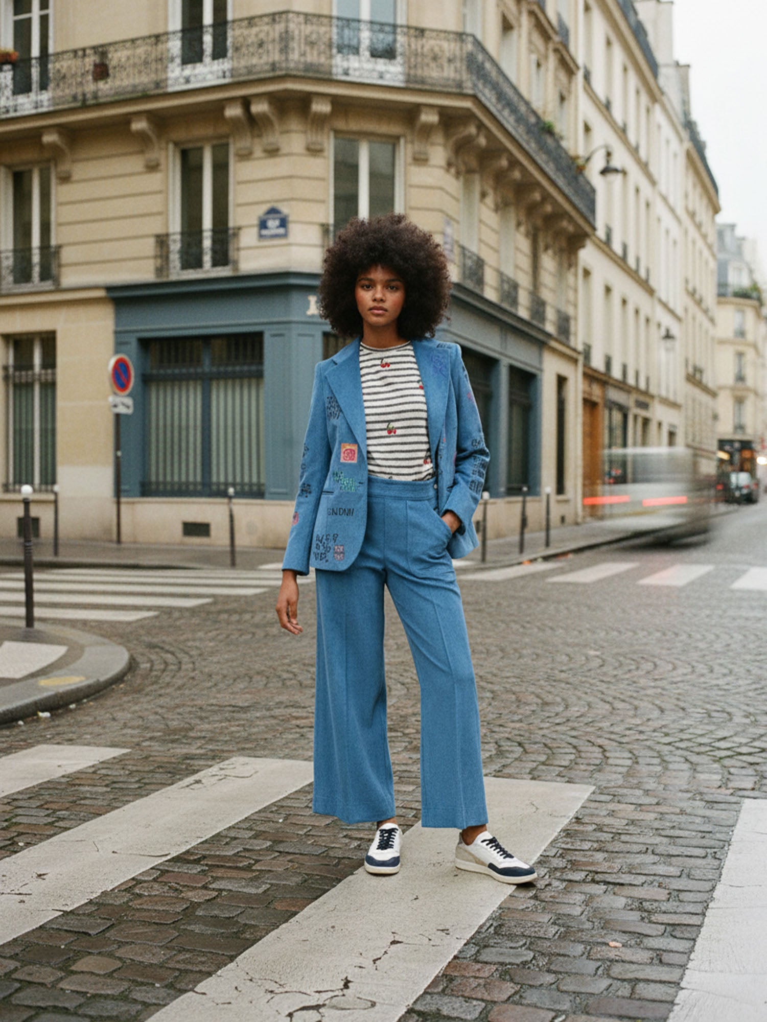 ZAPATO SNEAKER PIEL PUNTERA WHITE MIX COLOR AZUL