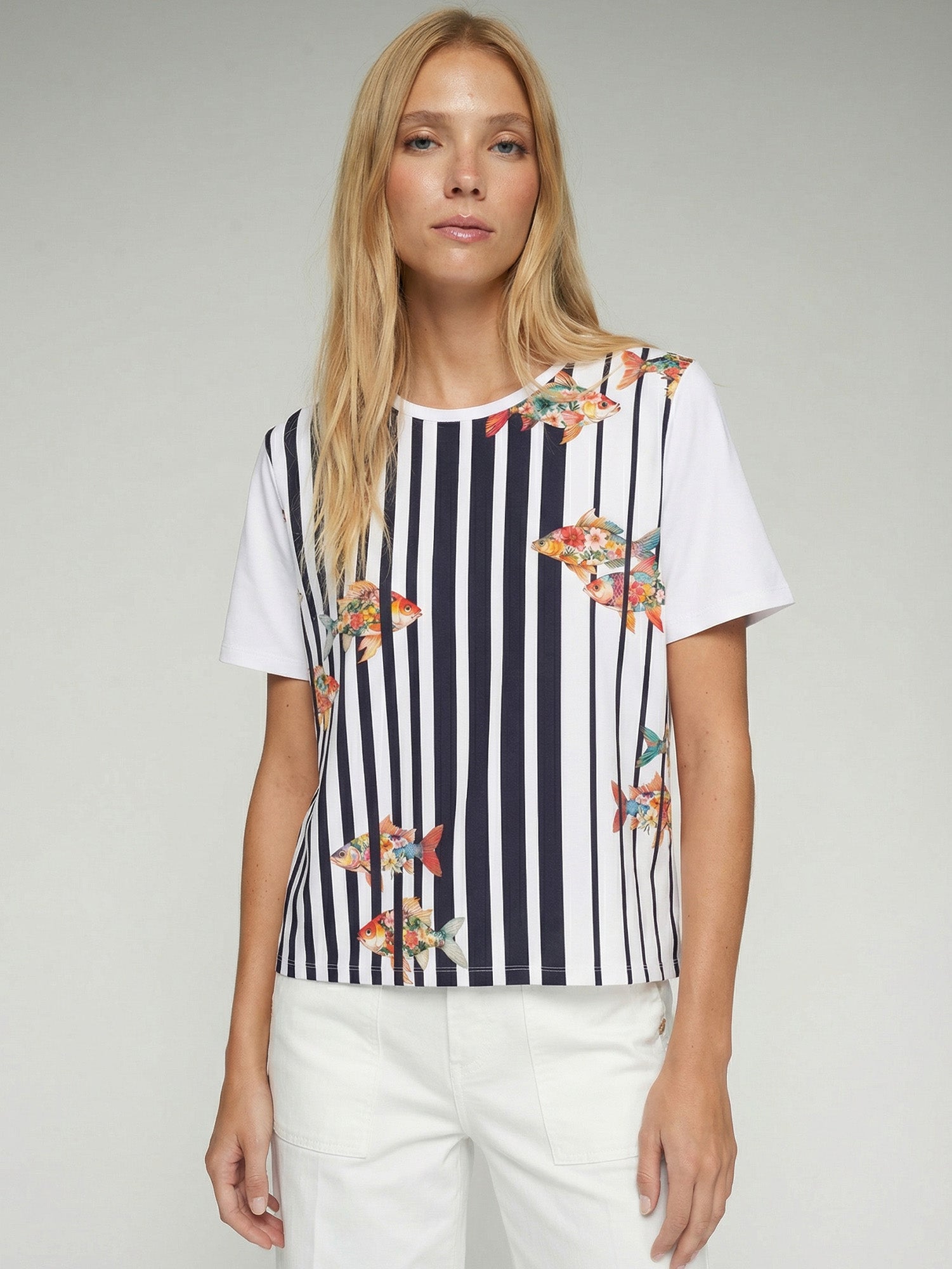 CAMISETA RAYAS PECES