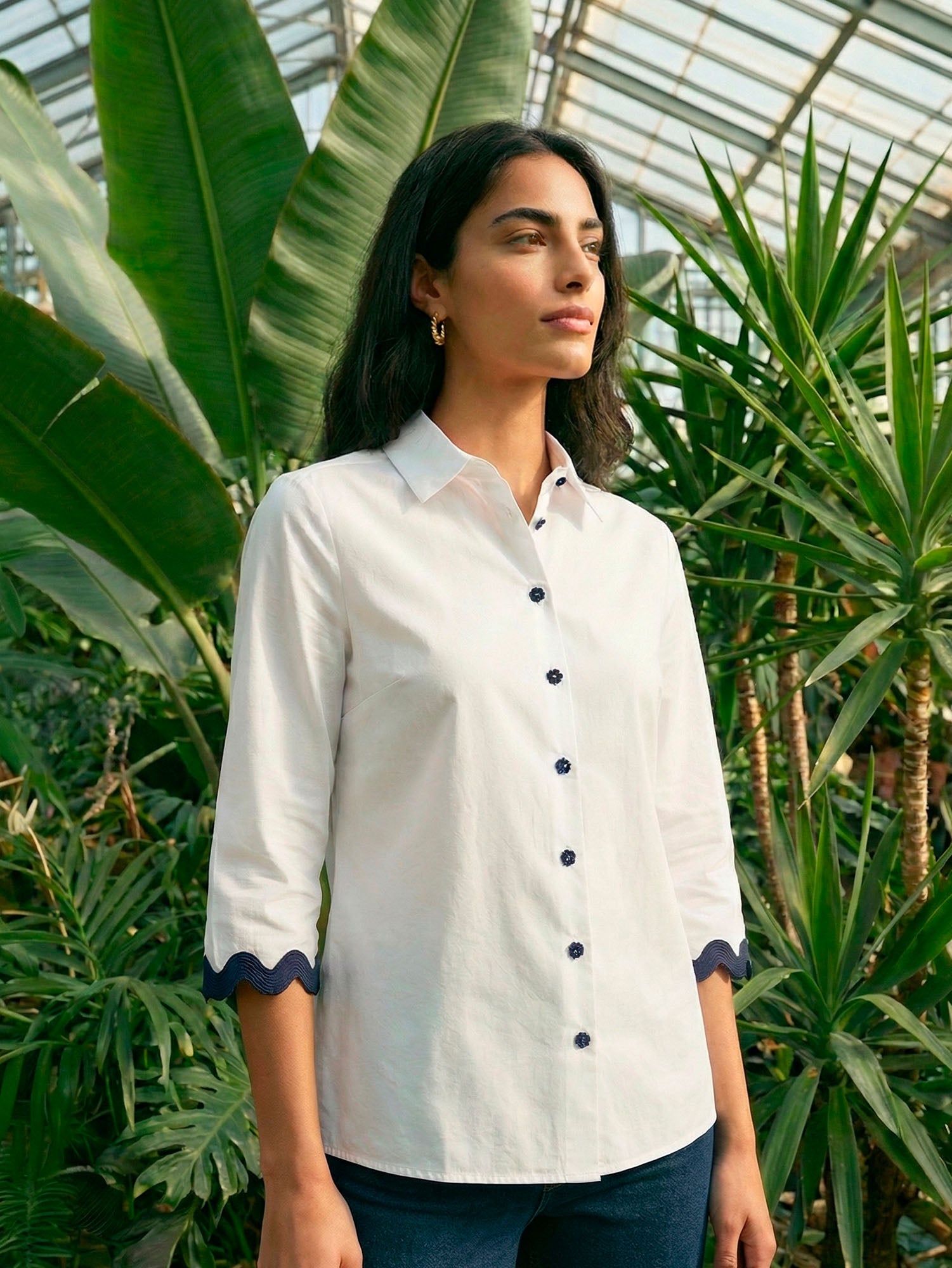 CAMISA BLANCA ONDULINA MARINO